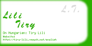 lili tiry business card